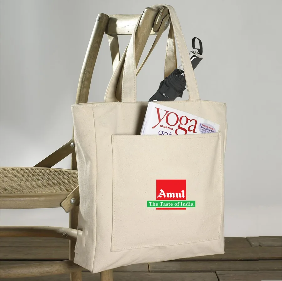 Canvas tote, pocket, boxed (CNS-09)