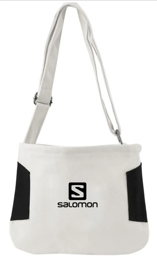 Canvas crossbody, black side panels (CNS-22)