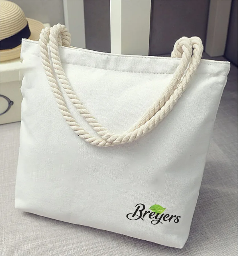 Canvas tote, rope handles, soft (CNS-31)