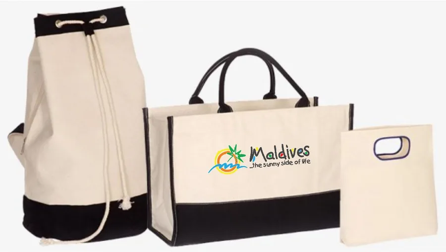 Canvas travel set, backpack, tote, pouch (CNS-37)