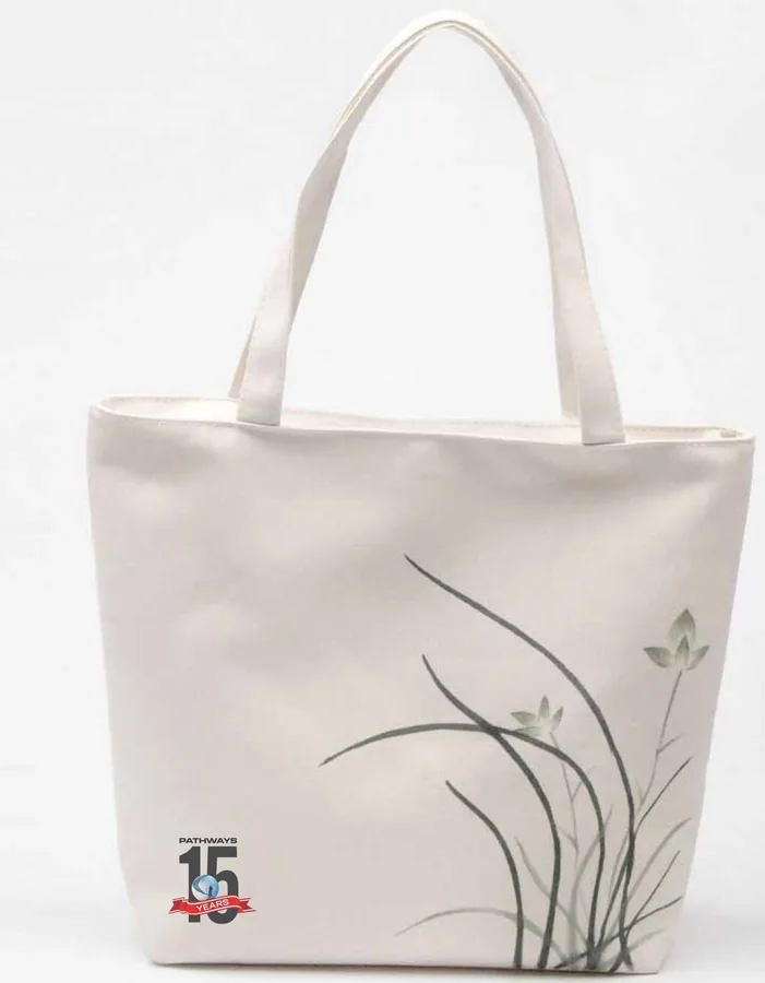 Canvas tote, botanical print (CNS-41)