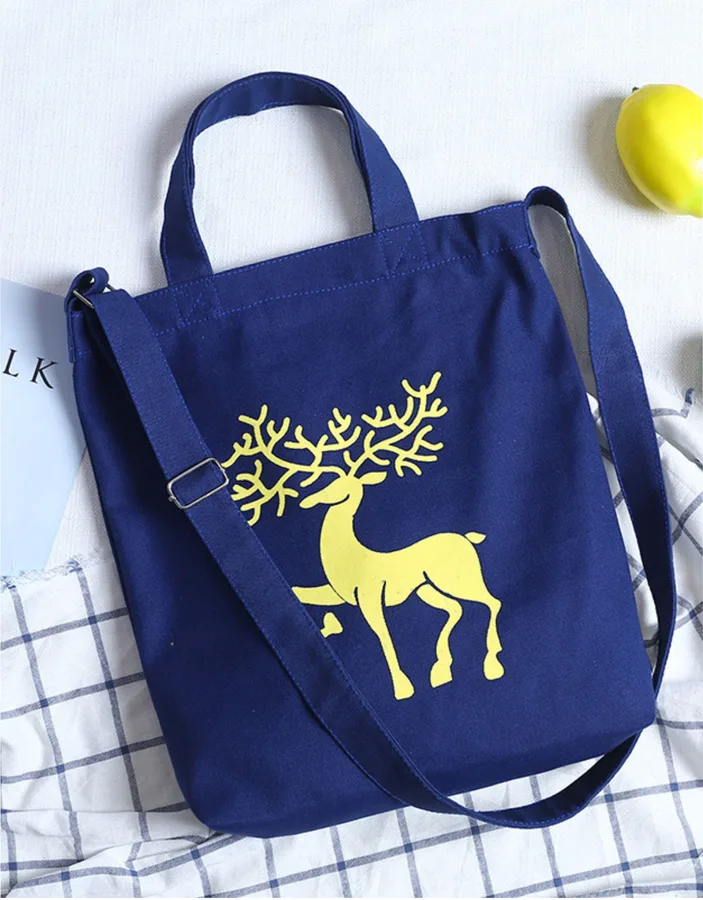 Canvas tote, navy dyed, crossbody (CNS-47)