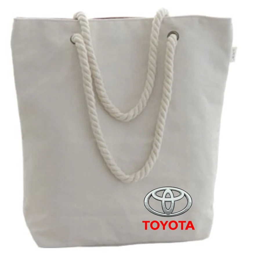 Canvas tote, grey, rope handles (CNS-63)