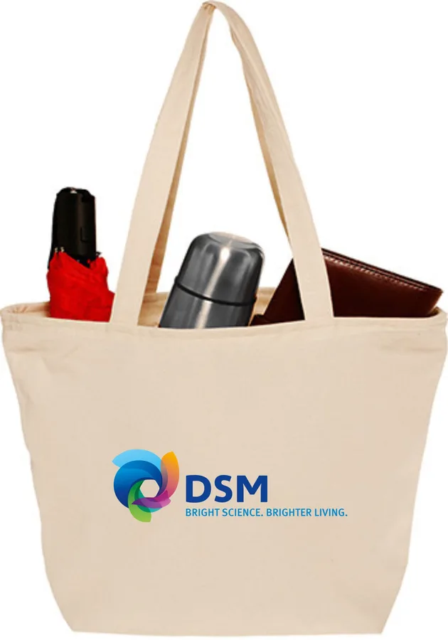 Gusseted cotton tote, long handles (CTN-03)
