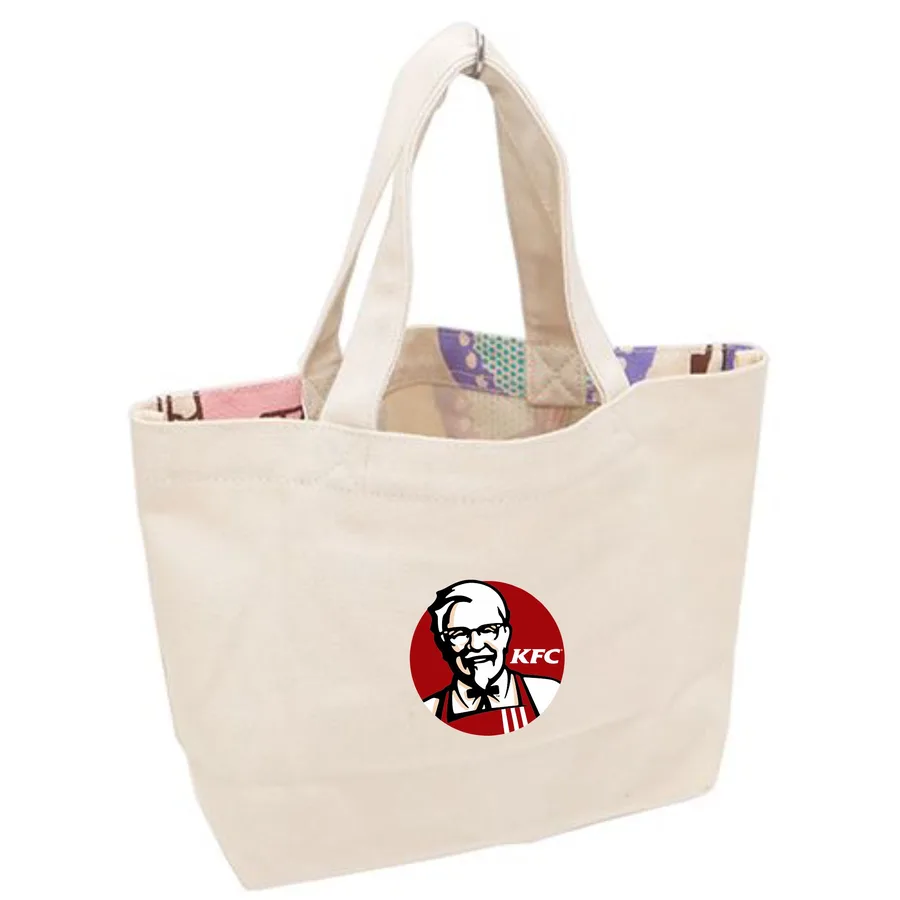 Natural cotton bag, wide zip-top (CTN-16)