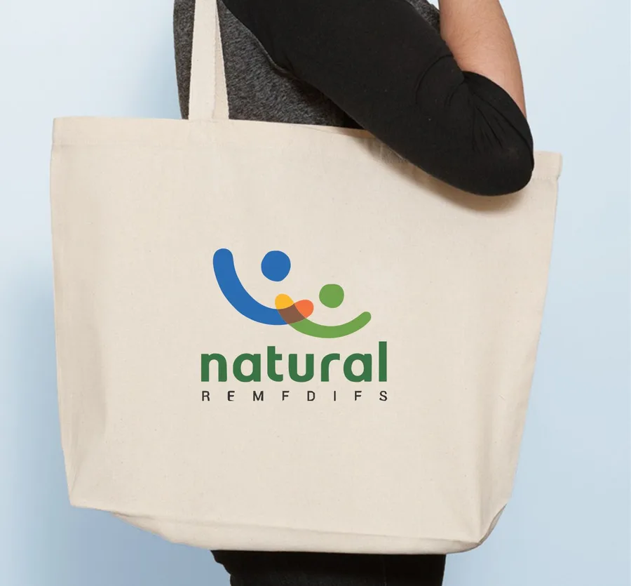 Natural cotton shoulder tote (CTN-22)