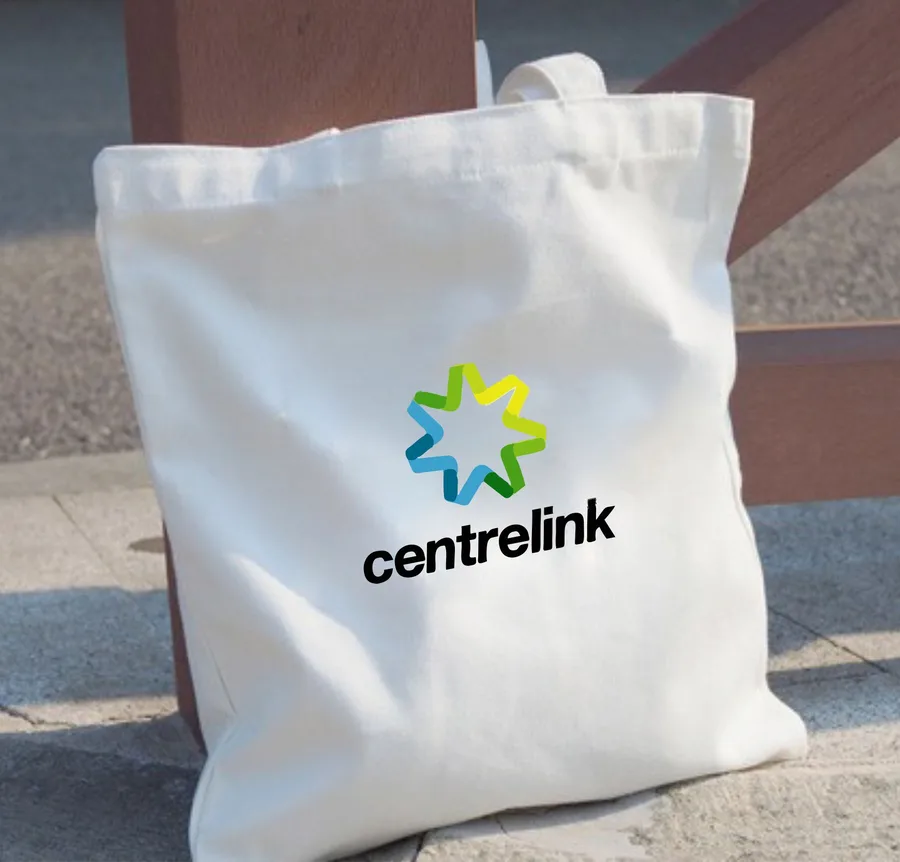 White cotton tote, gusset (CTN-25)