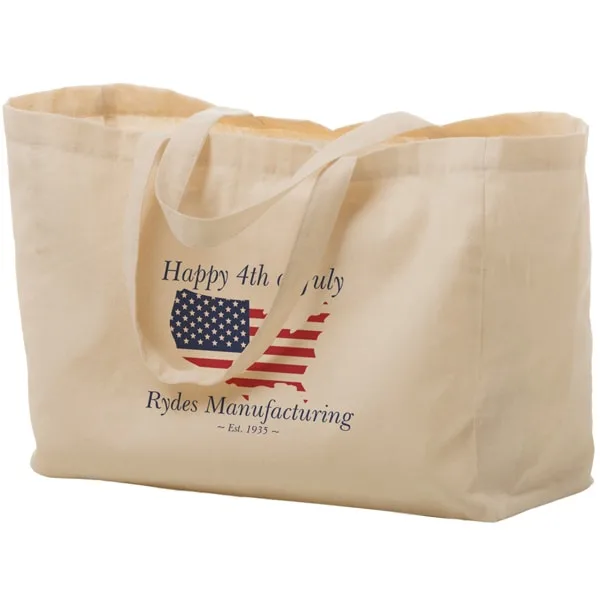 Natural cotton shopper, wide (CTN-37)