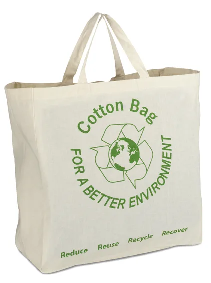 Natural cotton grocery bag, gusset (CTN-39)