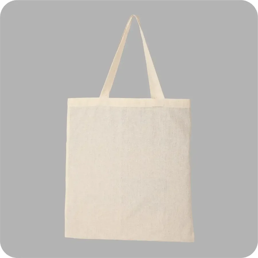 Cotton tote, 13 × 15, light (CTN-42)