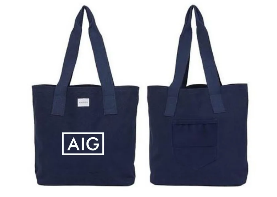Denim tote, navy, pair (DNM-09)