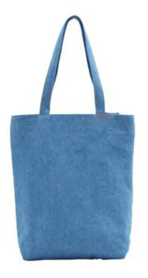 Denim tote, light blue, plain (DNM-23)