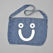 Denim messenger, printed, strap (DNM-29)