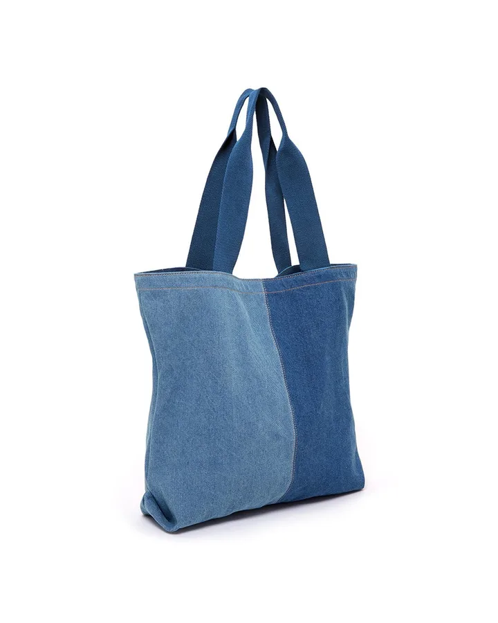 Denim tote, two-tone wash (DNM-43)