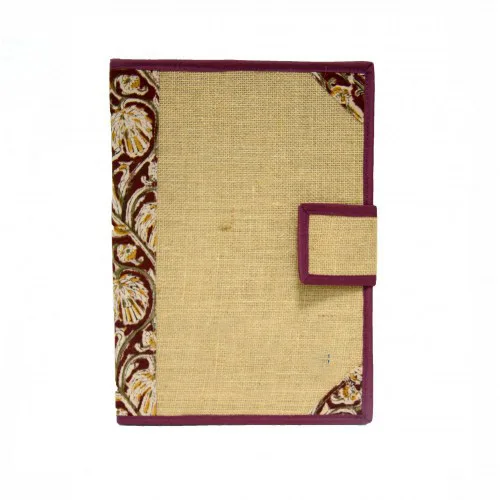 Jute folder, printed edge, tab (FDR-08)