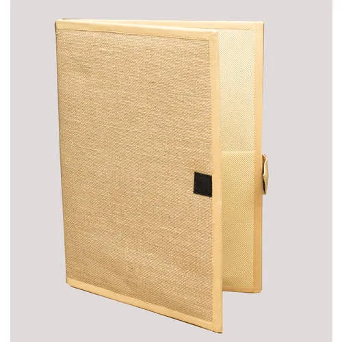 Jute folder, plain, snap (FDR-22)