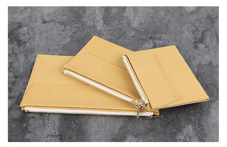 Jute folder, mustard, set (FDR-33)