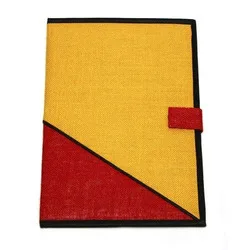 Jute folder, red and yellow, tab (FDR-35)