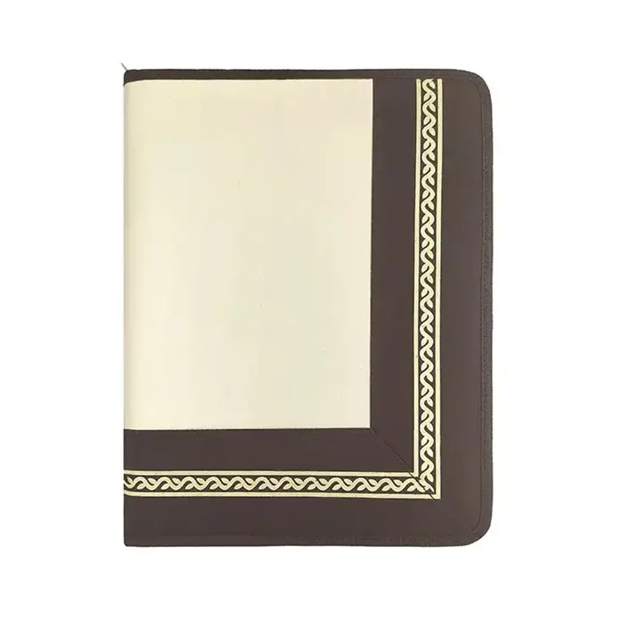 Cotton folder, brown border, A4 (FDR-43)