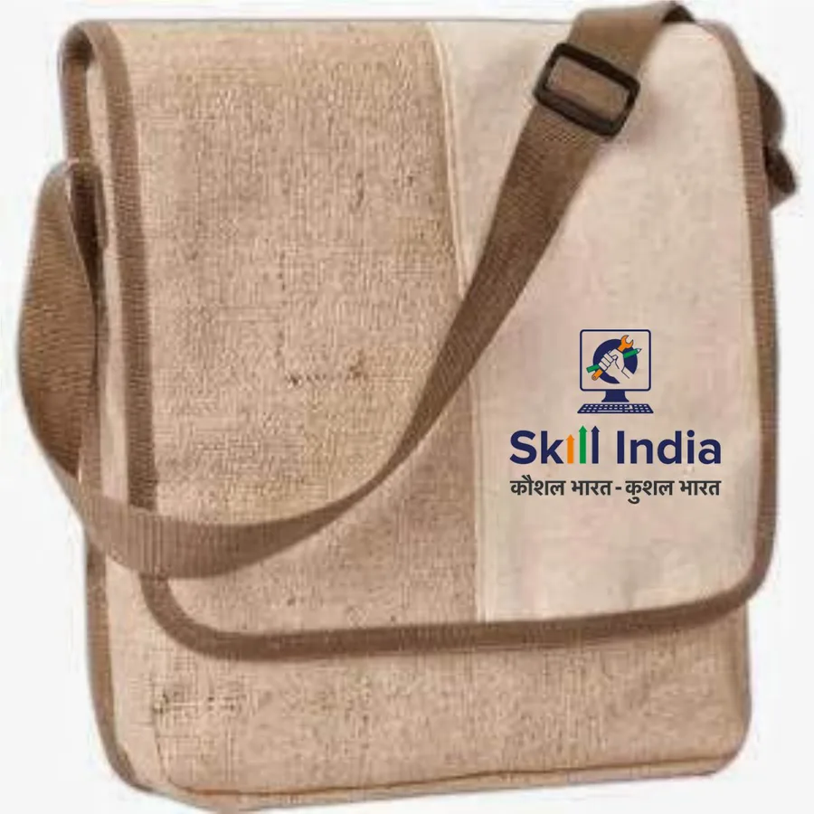 Jute messenger, adjustable strap (JTE-28)