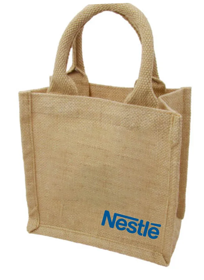 Jute tote, tape handles (JTE-31)