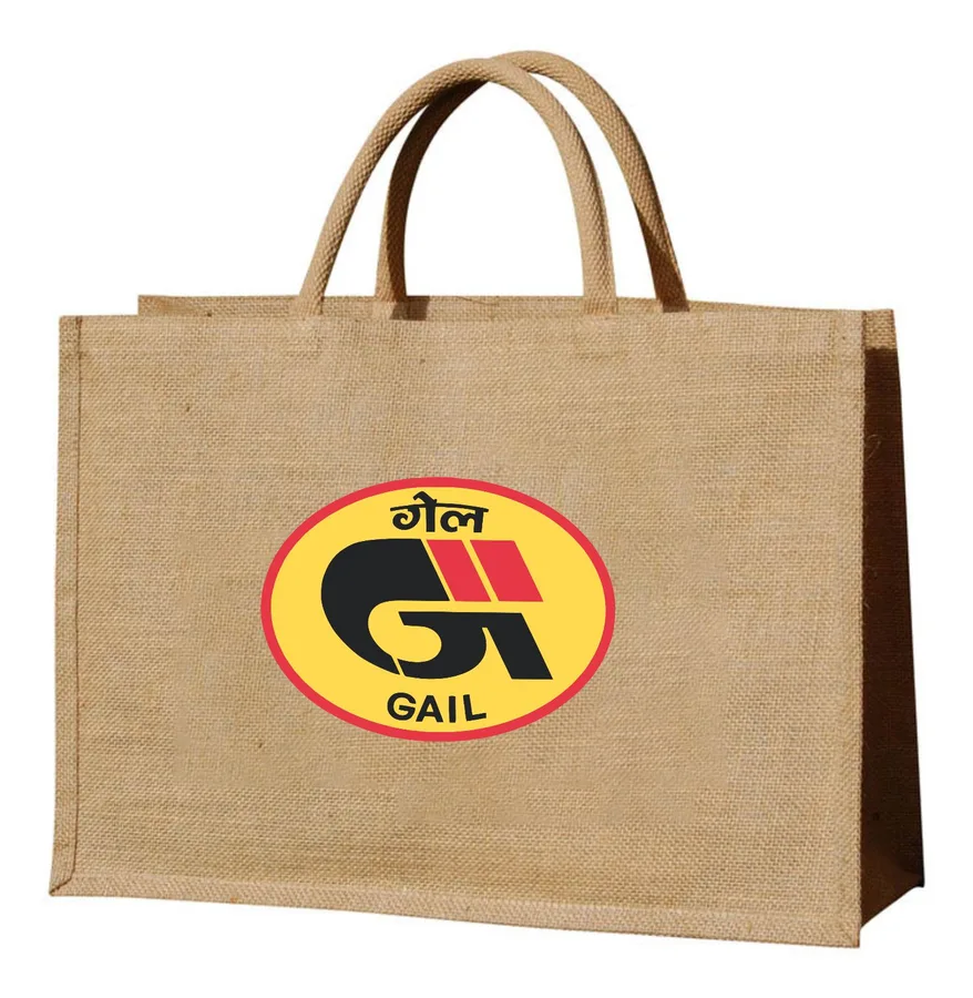Jute shopper, natural, tape handles (JTE-35)