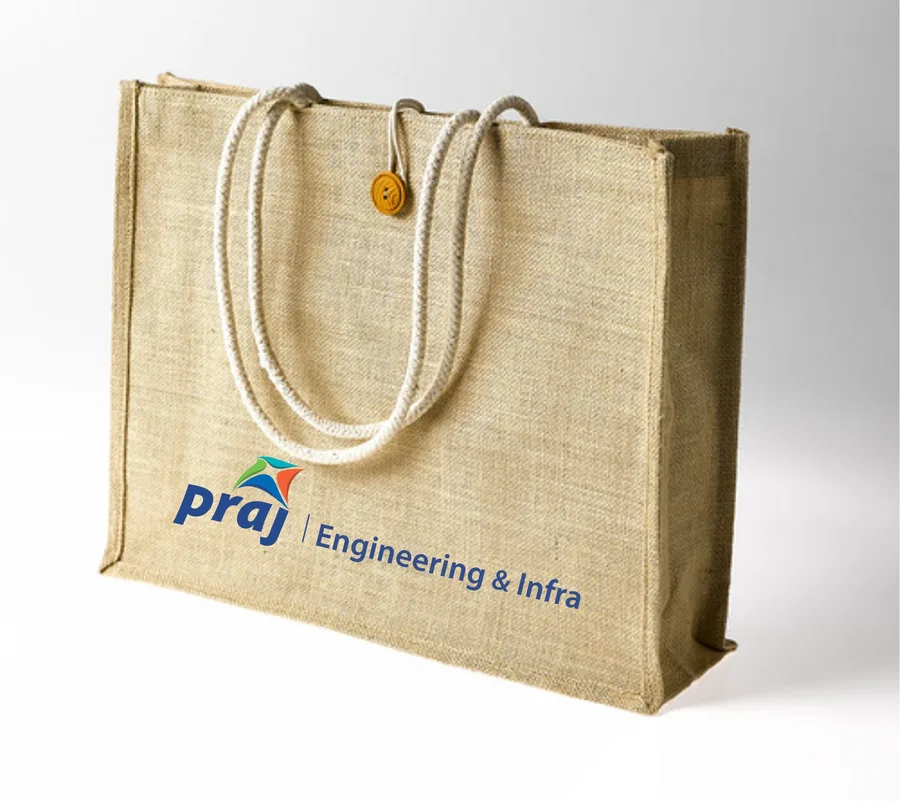 Jute shopper, wide, rope handles (JTE-46)