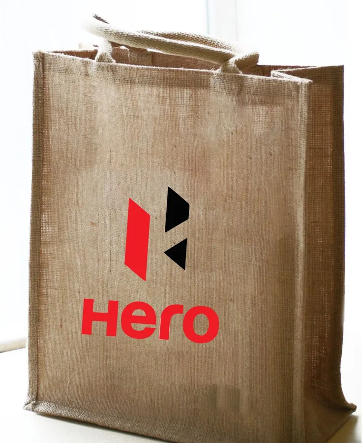 Jute shopper, tape handles, tall (JTE-48)