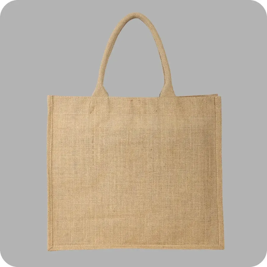 Jute shopper, 16 × 14 × 5 (JTE-71)