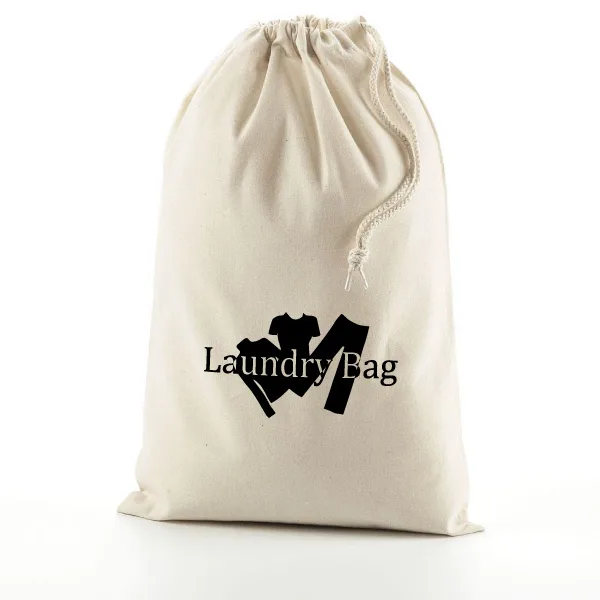 Cotton laundry bag, drawstring (PCH-06)
