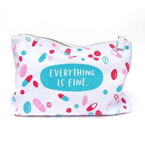 Cotton zip pouch, printed, gusset (PCH-26)