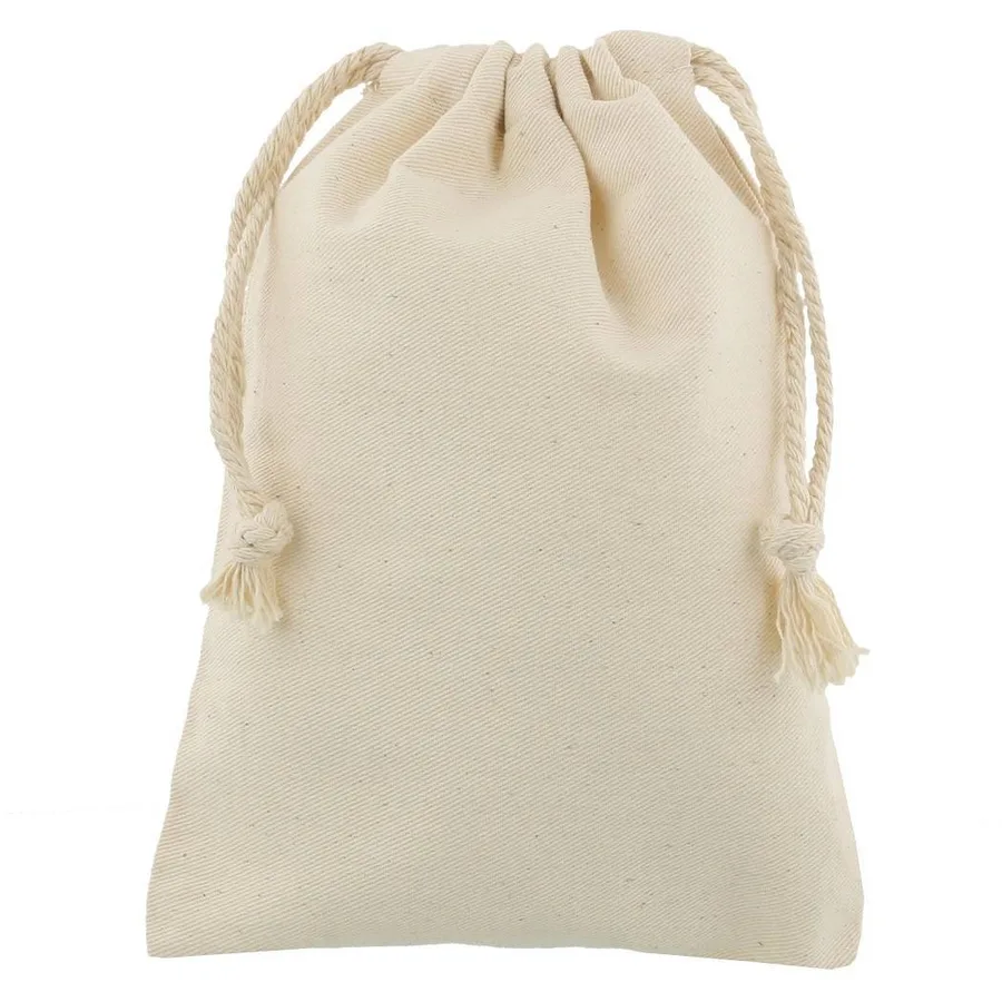 Cotton drawstring pouch, plain (PCH-31)