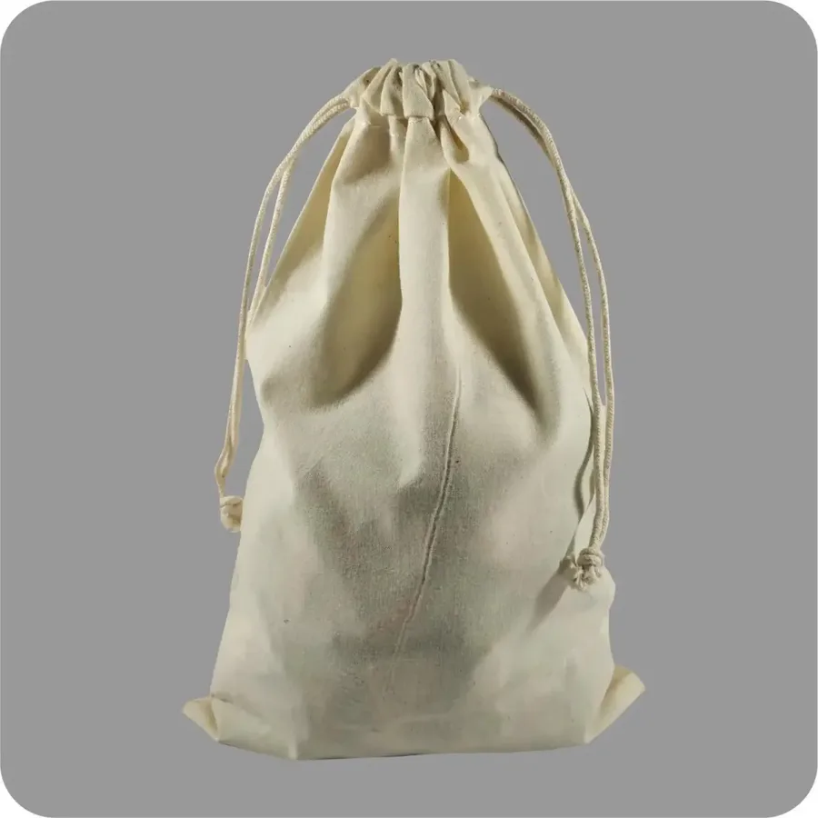 Cotton drawstring pouch, 8 × 10 (PCH-37)